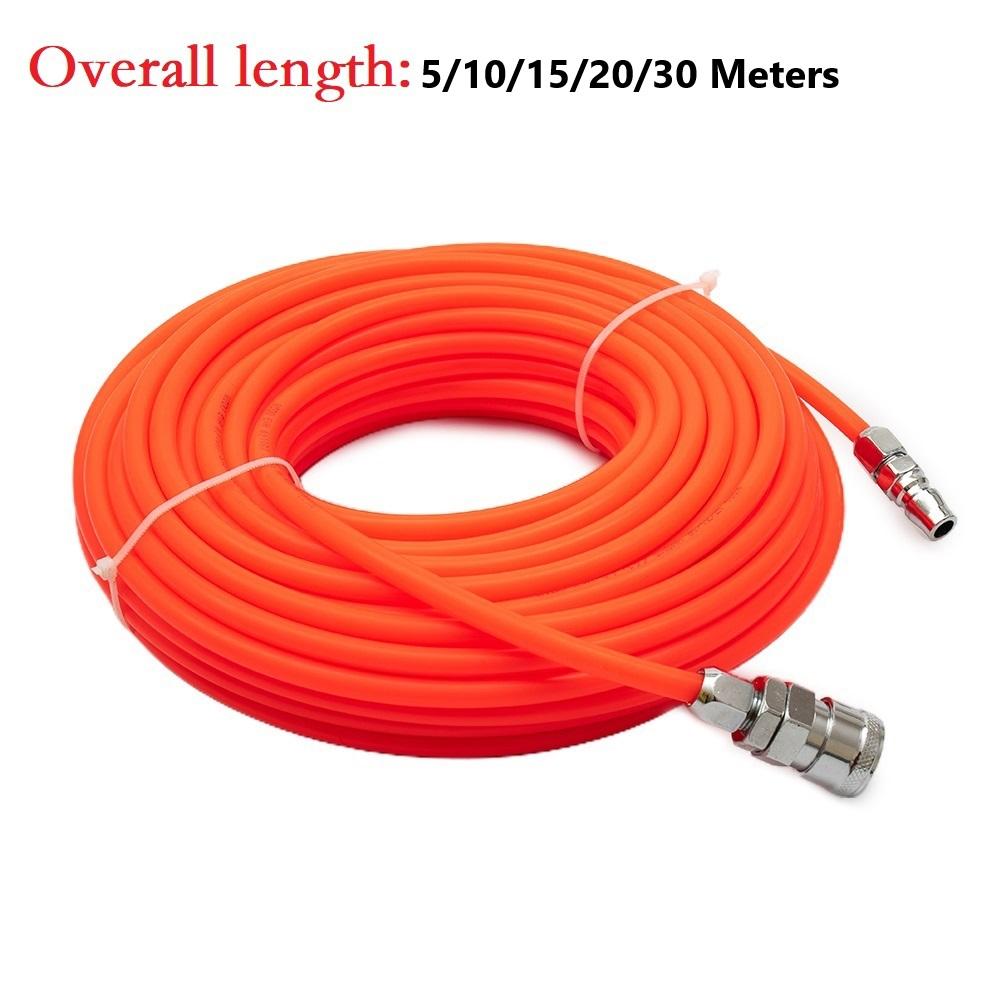 5-30Meters Pneumatic Straight Pipe Air Compressor Pump Hose With Quick Connector Air Pipe Hose Air Compressor Accessories