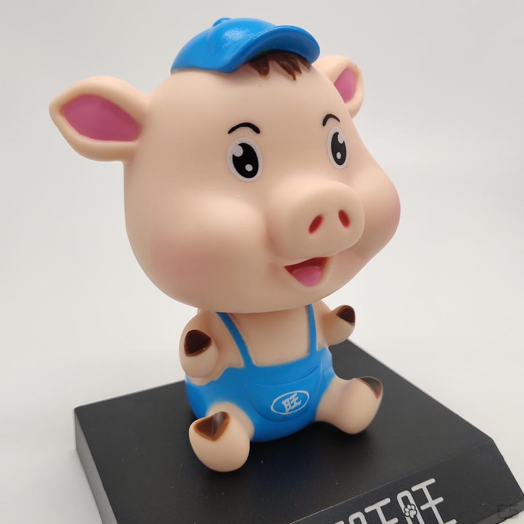 Cute Bobblehead Pig Figure Doll for Car Dancer Decaration