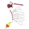 Fishing Lock Buckle with Reel Stainless Steel Live Fish Locks Belt Floats Fishing StringerRed