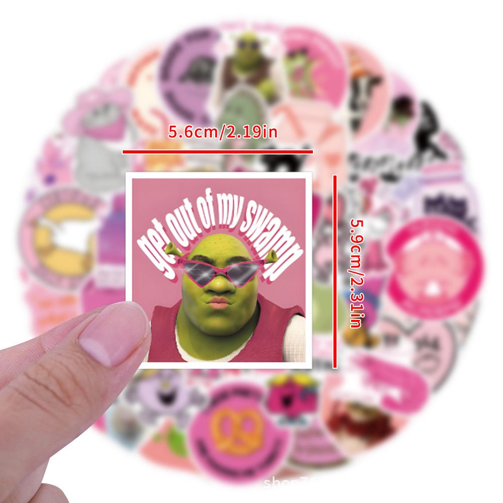 50 Pink Funny & Interesting Waterproof Stickers for Decor, Water Cups, and Notebooks