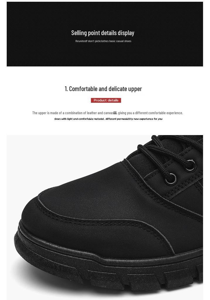 Herren Große Größen Atmungsaktive Lässige Baumwoll-Arbeitsschuhe für Herbst/Winter - Sportliche & Trendige Arbeitsschutzschuhe
