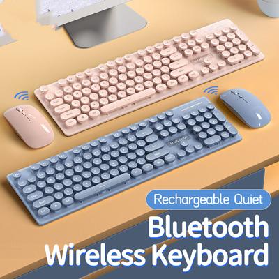 Mc Km600 Kabellose Tastatur- und Maus-Kombination, Bluetooth-Tastatur in voller Größe mit 104 Tasten und tragbarer kabelloser Maus für Windows-PC und iPad