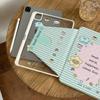 Cute Mint Stripe Dog IPad Case 10th/11th/12th Gen Mini Rotatable With Pencil Holder