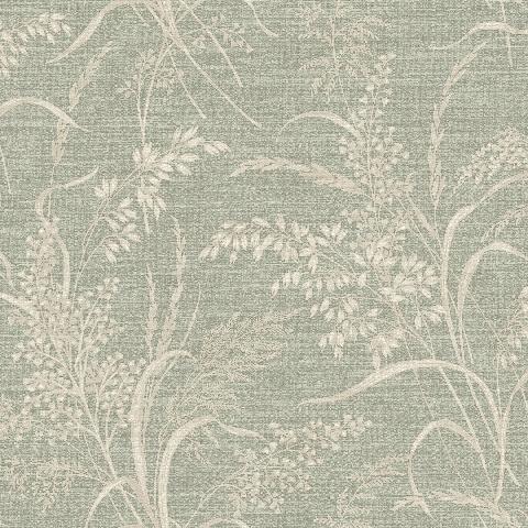 Vinyl Wallpaper on Non-Woven, Natural Grass Stems, 10m