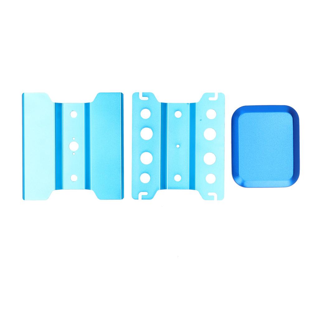 18 110 RC Car Aluminum Alloy Work Stand Height Adjustable Repair Station Screw Tray Set