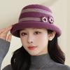 Hat women's autumn and winter woolen top hat thickened cloth basin hat casual bucket hat