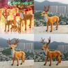 Christmas Deer Decor Figurine With Plastic Material For Holiday Window Display And Storefront Setup