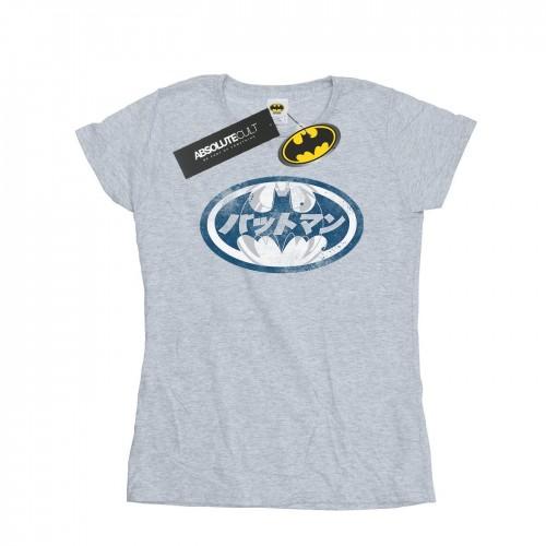 

DC Comics Womens/Ladies Batman Japanese Logo White Cotton T-Shirt білий
