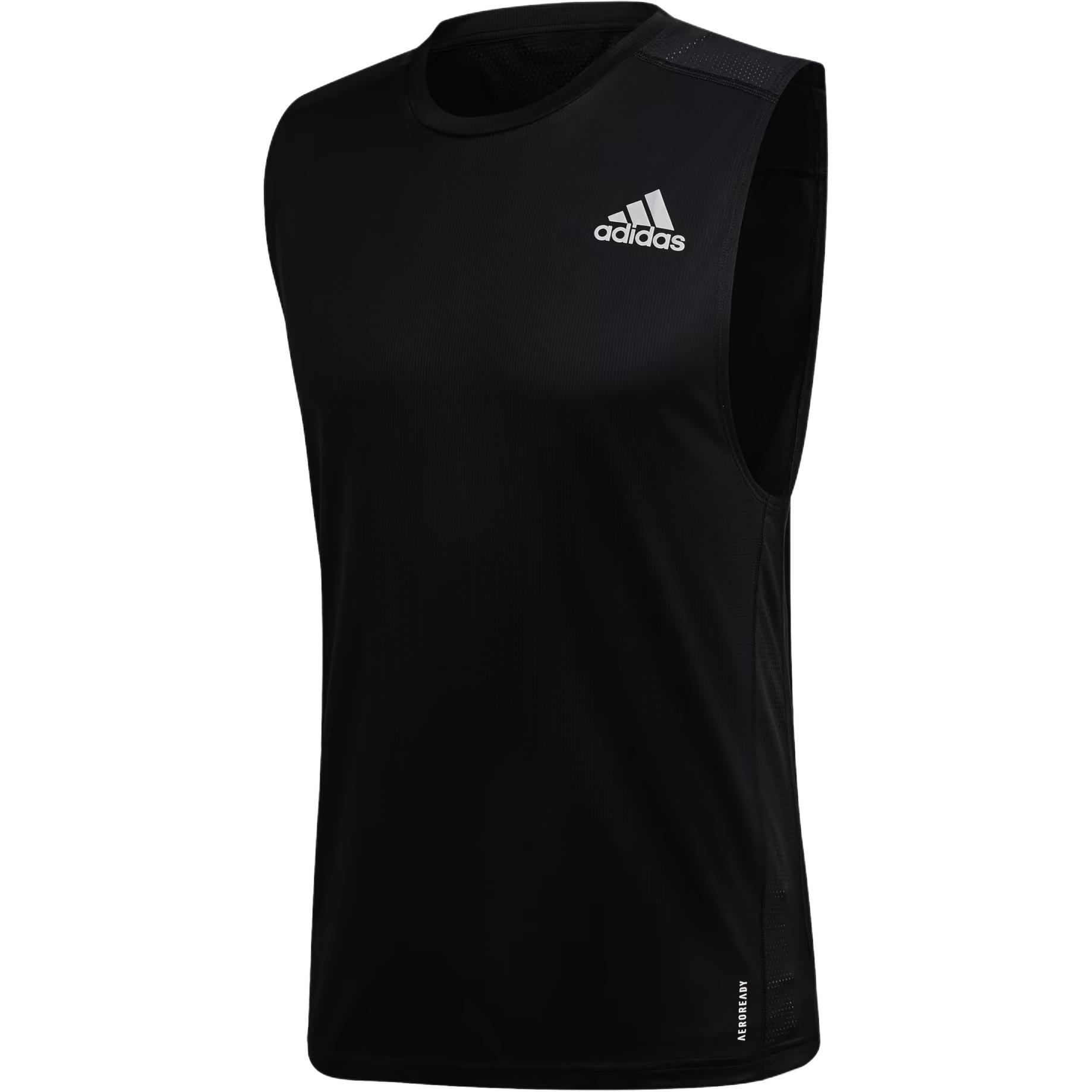 

Adidas Футболка без рукавов Own the Run, черная, мужская, уличная GC7865 L