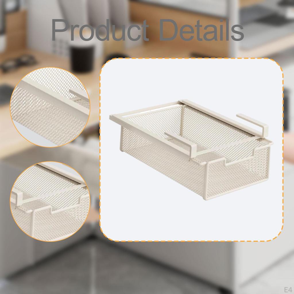 Hängender Ausziehbarer Schubladenkorb Drahtregal Organizer Robust Tragbar unter Schrank