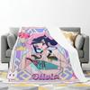 Huntrix Blanket Personalized Kpop Demon Hunter Plush Blanket Custom Design with Huntrix Rumi Mira Zoey Gift for Huntrix Fans