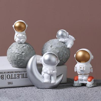 Astronaut Phone Holder, Pen Holder, and Tissue Box for Living Room Resin Ornaments.