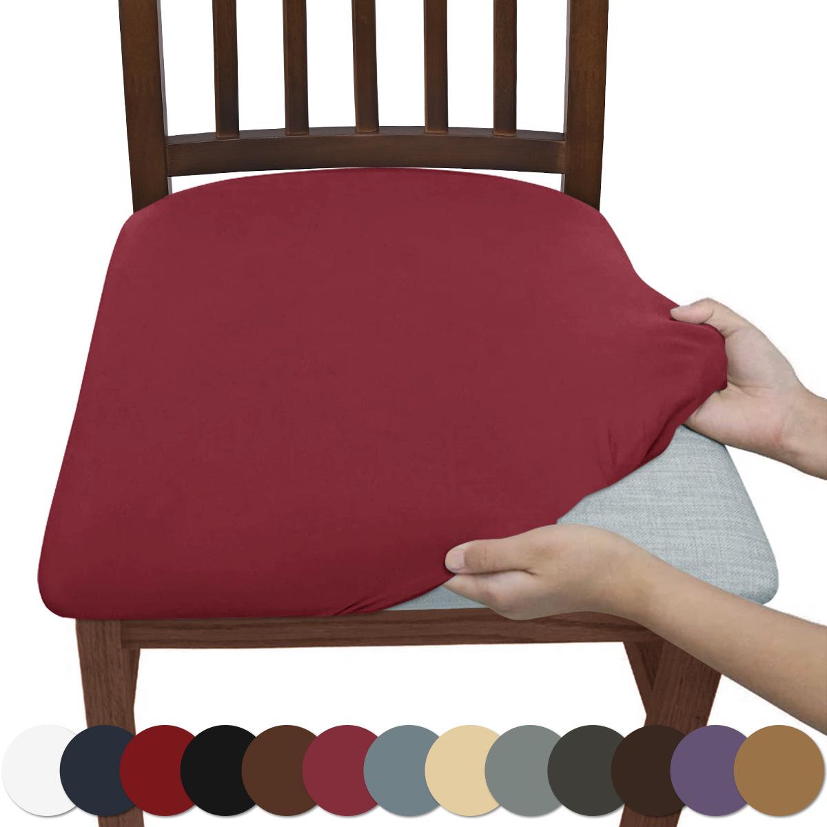 

1/4pcs Home Chair Cover Seat Covers Soft Spandex Polyester Removable Washable Elastic Cushion Covers For Home Decoration 1pcs