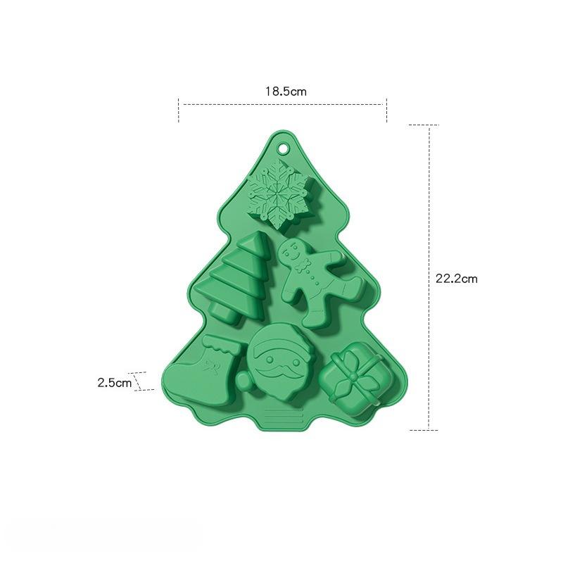 Silicone Chocolate Molds Christmas Santa Claus Snowman Gingerbread Man Baking Molds for Jelly Candy Gummy Soap DIY Baking Tool
