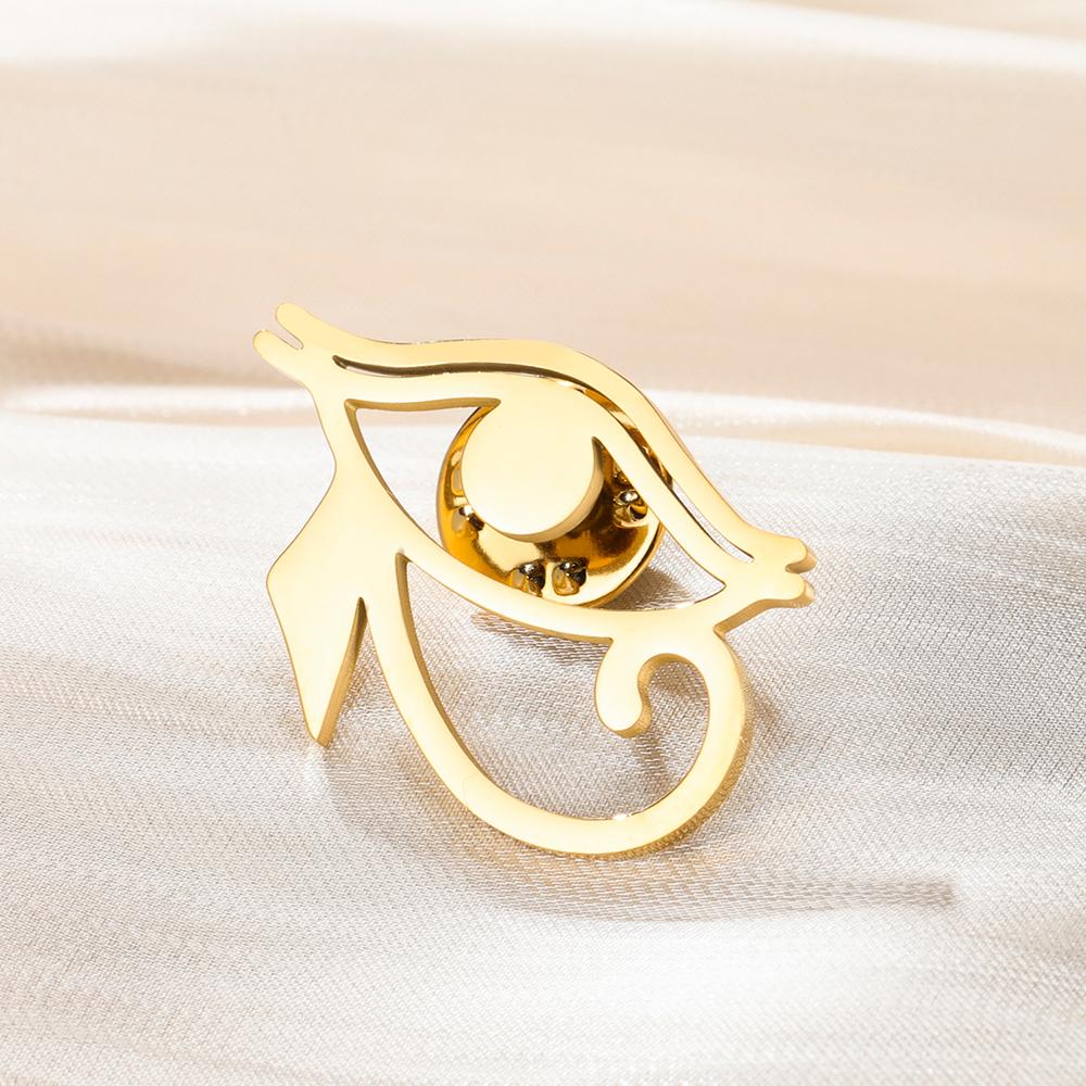 Dawapara Staroegipski Symbol Oka Broszka Oko Horusa Broszka Biżuteria Duchowa Amulet Ochronny Akcesorium ze Stali Nierdzewnej