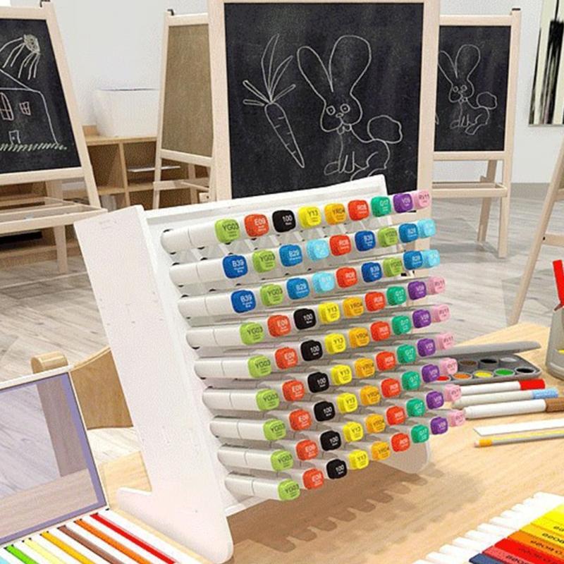 45/81 Slots Marker Storage Organizer Marker Storage Rack Tilted Marker Storage Holders Art Supplies for Student