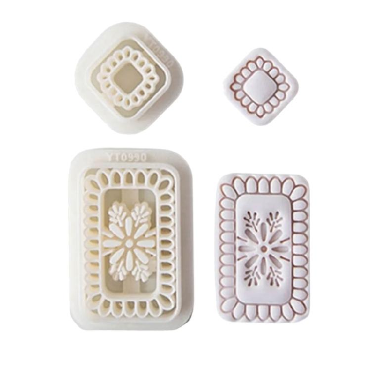 Plastic Bohemian Flower Earring Molds Polymer Clay Tools Reusable Mould For Handmade Jewelry Creations