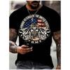 Maglietta da Uomo T-Shirt Casual Americana a Maniche Corte Top Stampa 3d Vintage Estiva da Uomo Oversize Girocollo 2024 Nuova Moda