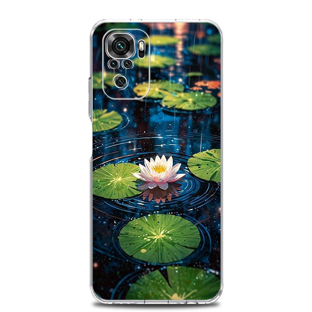 Luxury Lotus Flower Soft TPU Phone Case For Xiaomi Redmi Note 15 14 13 12 4G 10 11 Pro Plus 5G 14C 13C 12C 10C 9A Cover