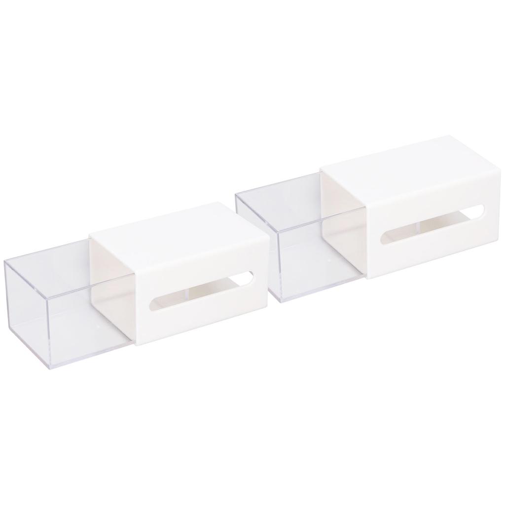 Wall Mounted Storage Box Multi Functional Double Sided Adhesive Organizer Case for Bedroom Office Bathroom