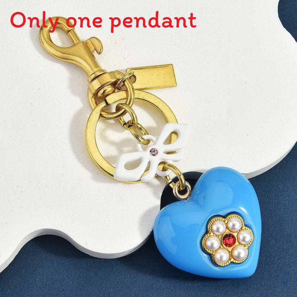 Heart Bow Keychain Metal Bag Charm For Womens Style Accessories