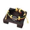 Men's Multicolor Tree of Life Braided Leather Bracelet Set