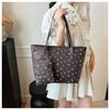 Trendy Faux Leather Tote Bag for Women, Large Capacity Shoulder Bag for College Students and Commuters, Khaki, Pink, White
