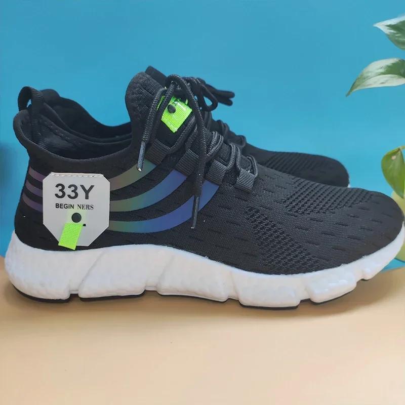 Summer Running Shoes Men's Sports Casual Fashion Breathable Lightweight Flat Shoes Comfortable Soft Training Exercise Men Shoes