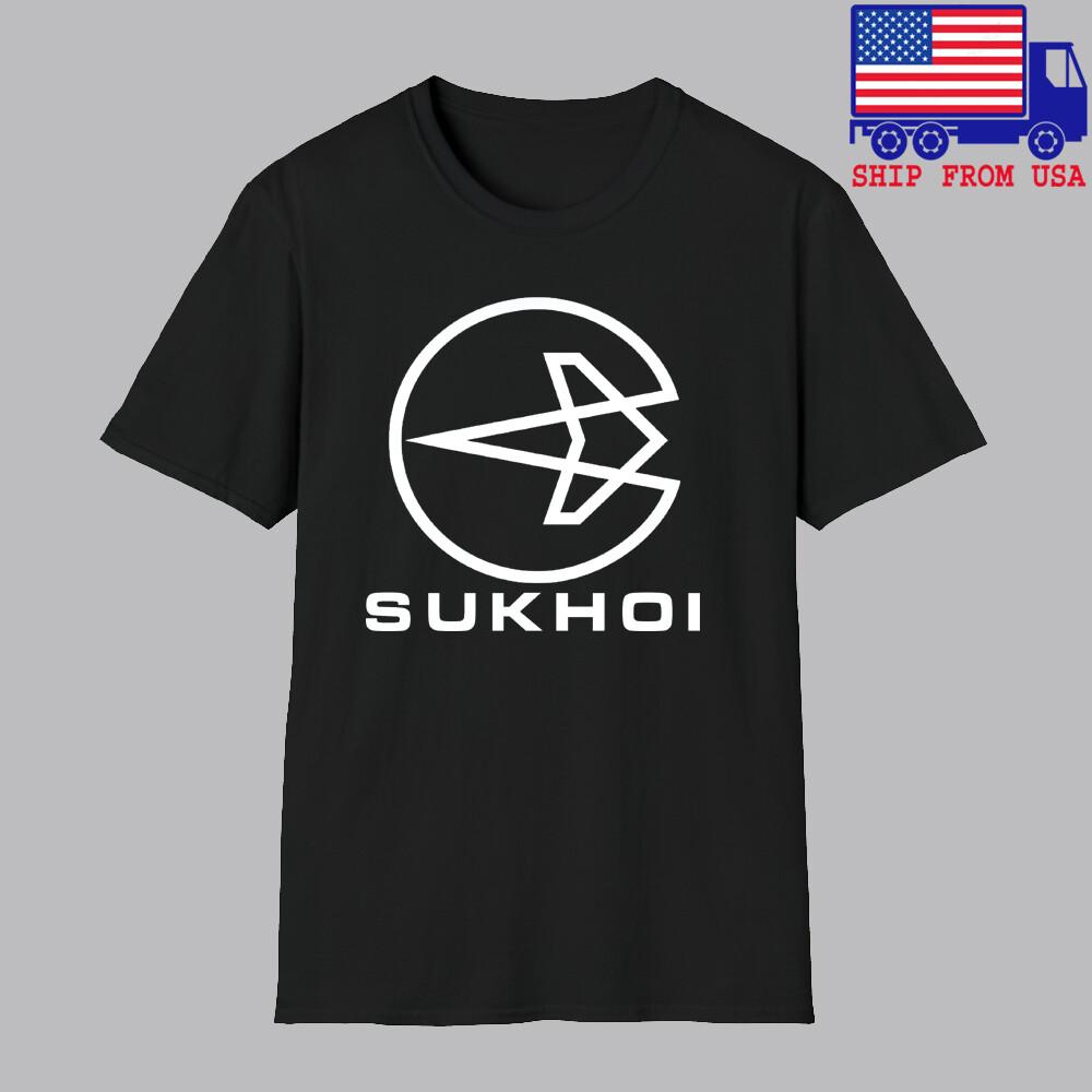 SUKHOI Aeroplane Russian Aerospace Men#039;s Black Size S5XL Unisex T-Shirt XXXXL
