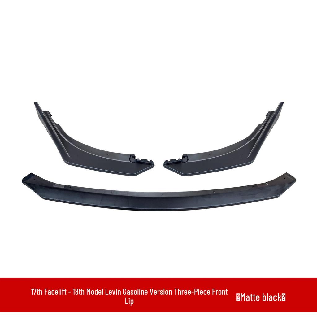 Toyota Levin 17-18 Front & Rear Body Kit: Modified Splitter, Bumper Lip, Spoilers, and Side Skirts.