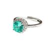 Gessen Paraiba Schlichtes Rosenschliff Schmuckset: Exquisite Ohrringe, Ring & Anhänger im leichten Luxusstil.