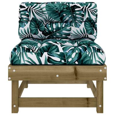 Mid Section Sofa with Cushions Pressure Treated Pine Wood