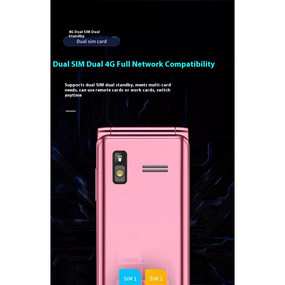 Full Netcom 4G Flip Old Man Machine Old Man Mobile Phone Non-smart Phone Long Standby Large Screen 5g Card