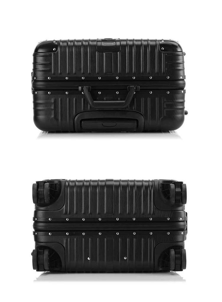 Aluminum Frame Carry-On Suitcase Set: 20"/24"/28" Password-Protected Luggage