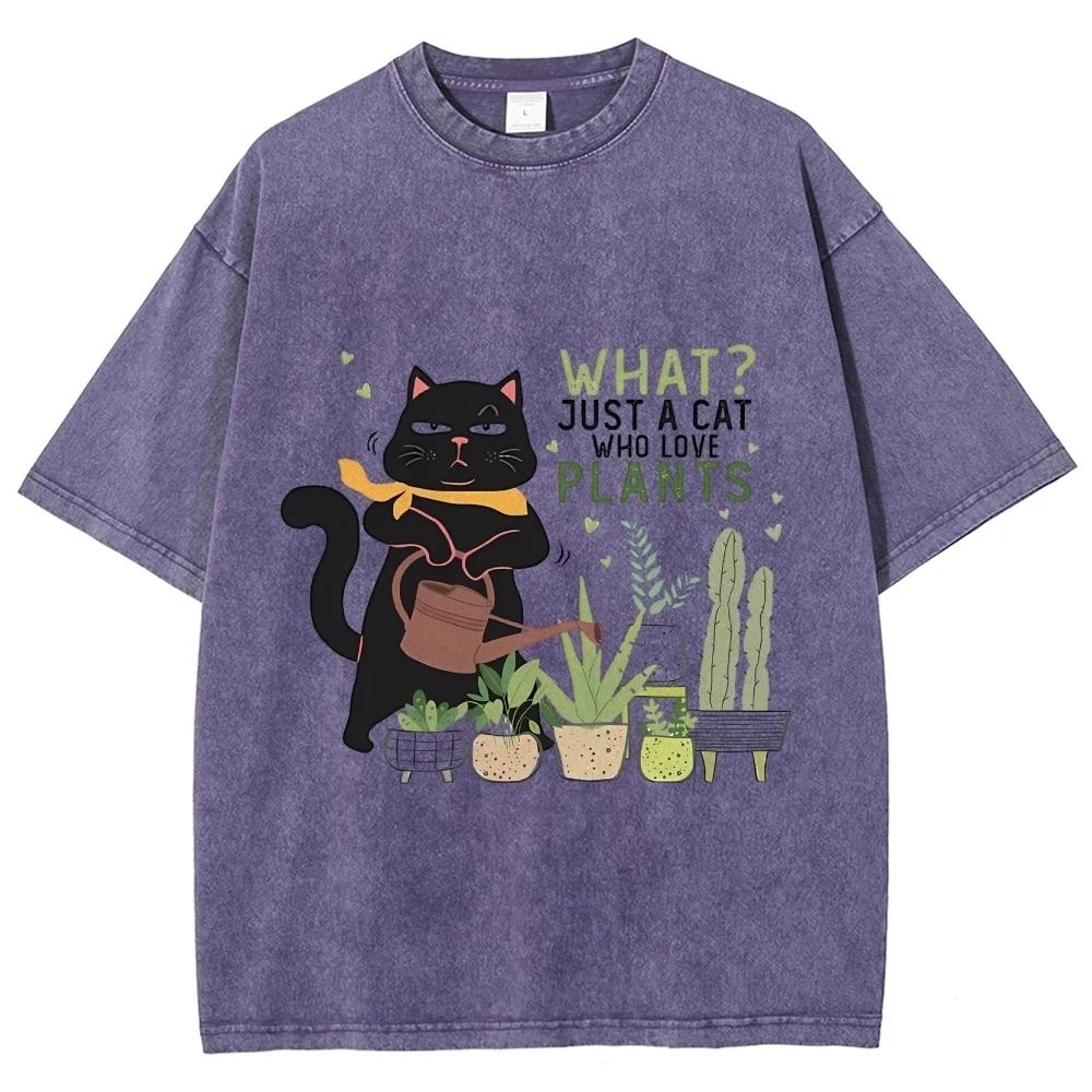 

Summer Printed Washed Tshirt Unisexs Cotton Tshirt Comfortable Round Neck Tshirt Unisexs Summer Outfit Fashion Trends M