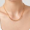 Light Luxury Zircon Necklace 18K Gold Plated Titanium Steel High-End Non-Fading Collarbone Chain for Women