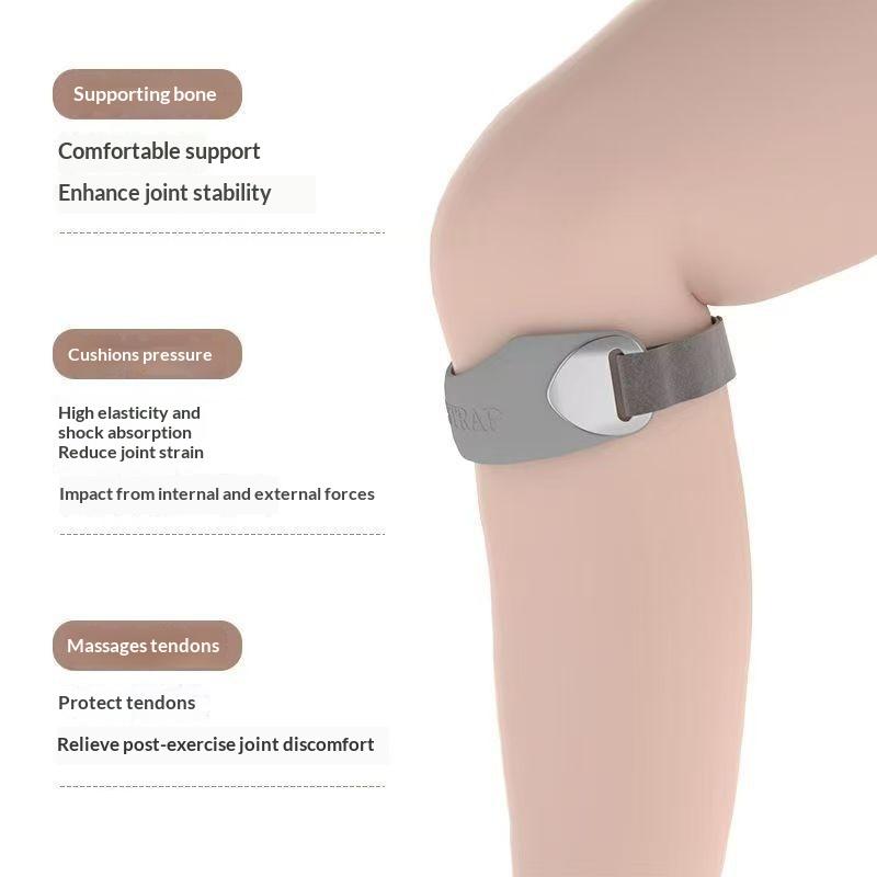 2 Pezzi Cinghia di Supporto per Tendine Rotuleo Ginocchiera Regolabile in Silicone per Sollievo dal Dolore Fascia Antiscivolo per Ginocchio del Saltatore