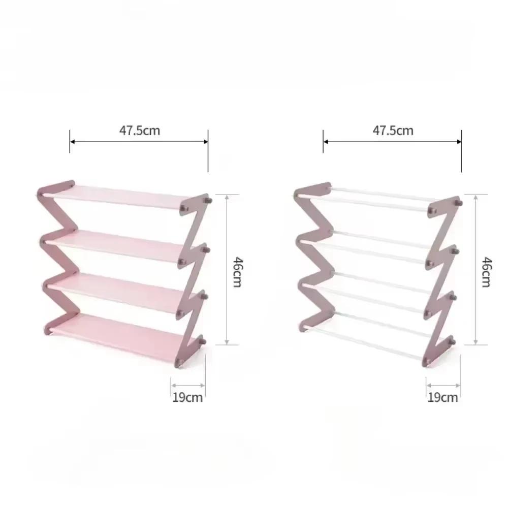 Creative Z-shaped Shoe Rack Simple Shoe Storage Device Multi-layer Assembly Shoe Rack Space Saving Shoe Cabinet Under The Table