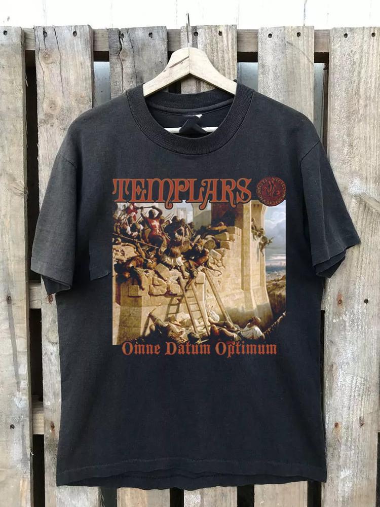 The Templars Omne Datum Optimum Album Black T Shirt Full Size S-5XL Unisex T-Shirt S