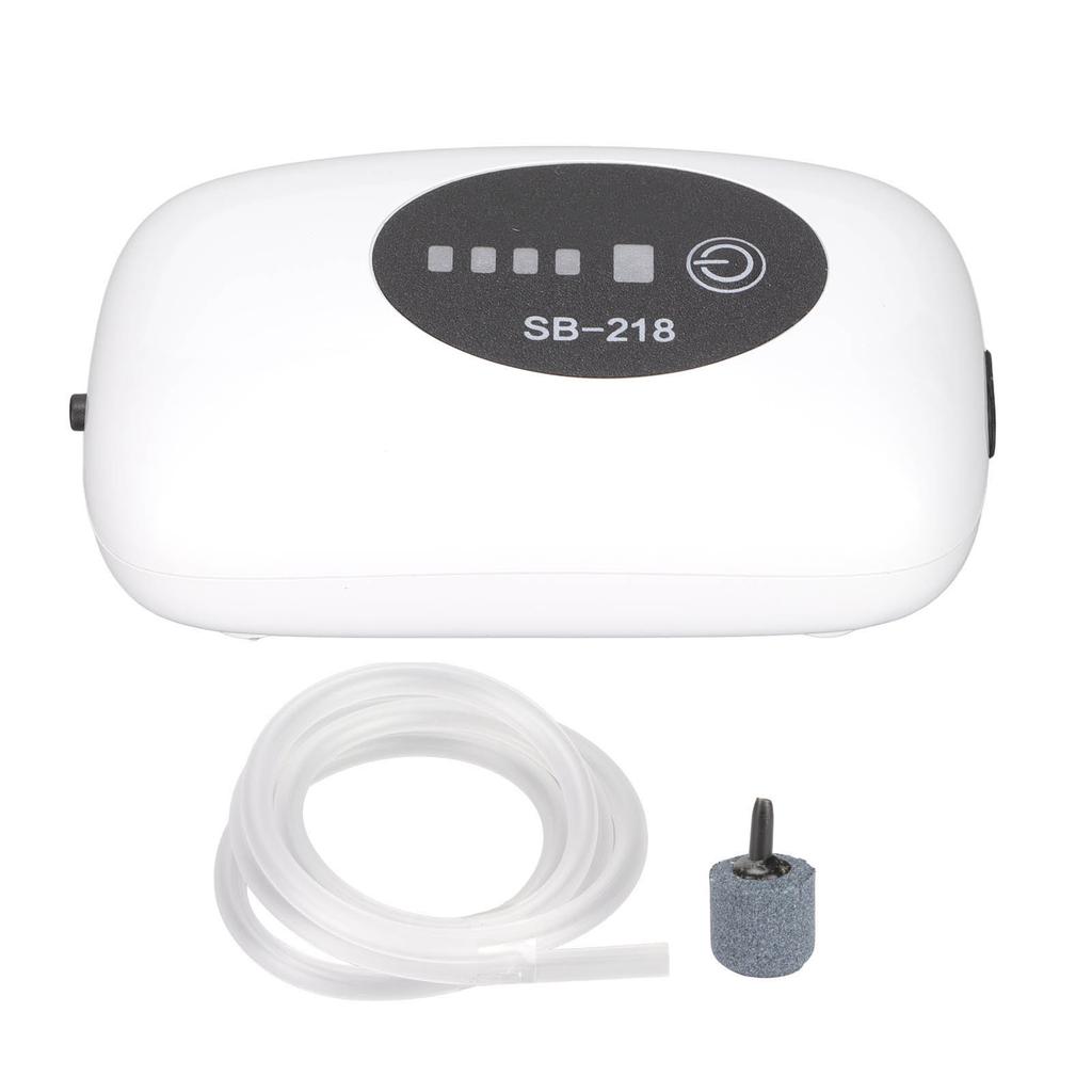 Fish Tank Air Pump Portable Dustproof USB Port Quiet Aquarium Rechargeable Air Pump with Dual Mode