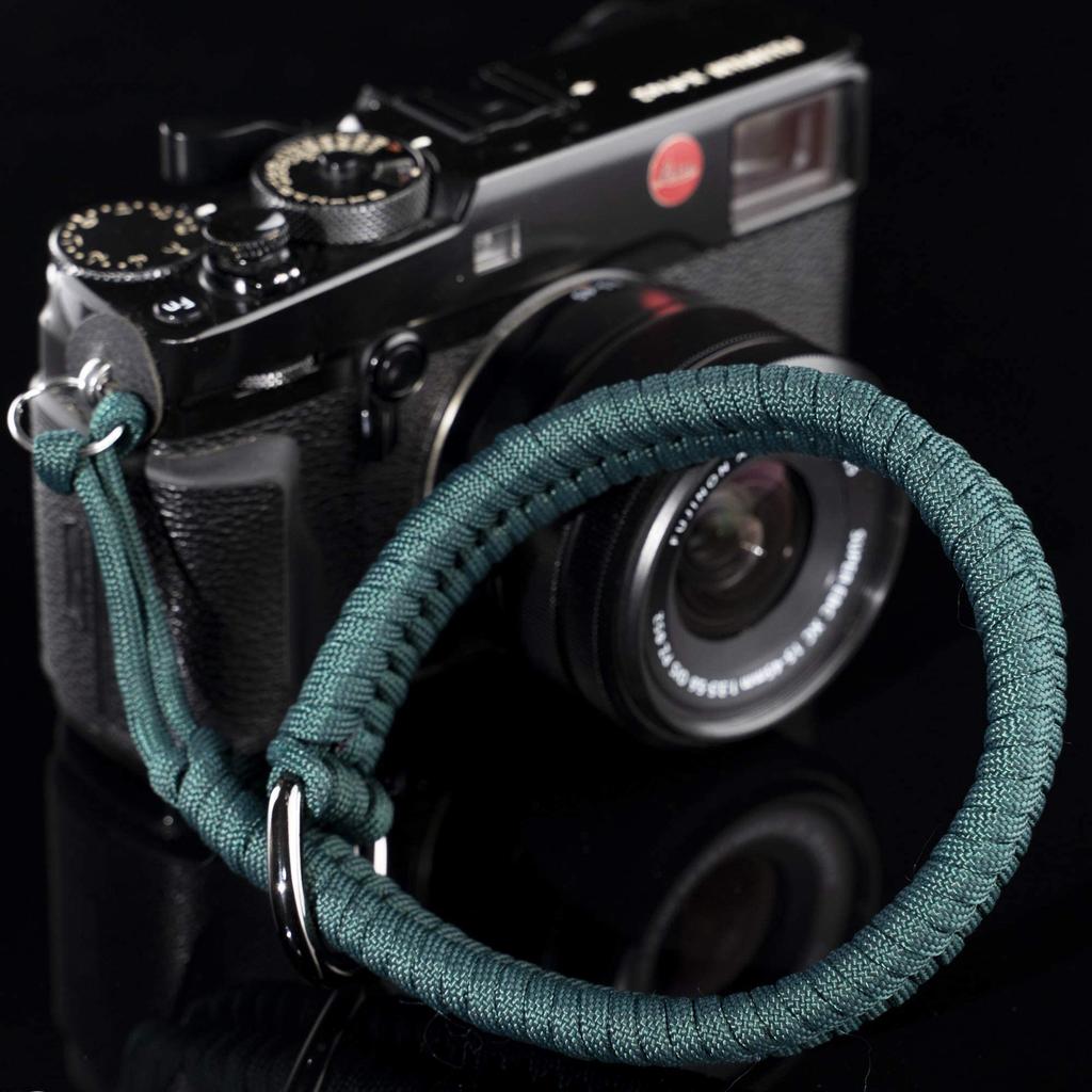 Camera Wrist Strap Paracord Camera Hand Strap Wrist Lanyard for DSLR or Mirrorless MID [Qiang Ni] - High-End Cameras, Black, (Turquoise)