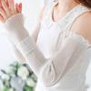 Maniche protettive solari in pizzo, maniche a protezione UV da donna, maniche in seta ghiacciata, maniche estive, guanti da guida, modelli sottili per ciclismo