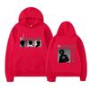 Unisex Schwarzer Hoodie Doppelseitiger Albumcover Grafikdruck Pullover Sweatshirt Streetwear