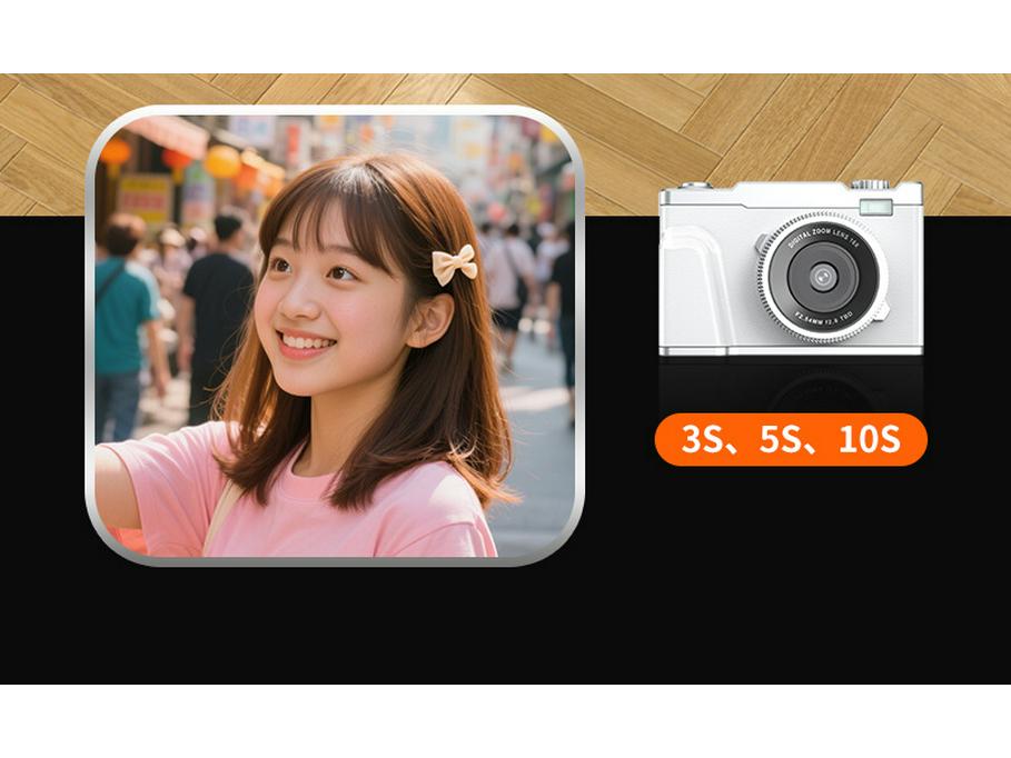 4K HD Mini Schönheits-Selfie- und Partykamera für Schüler und Kinder - Dual-Objektiv, Multifunktional