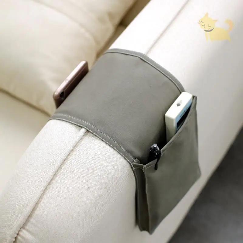 Bavlněná lněná úložná taška k posteli organizér taška na postelový stolek pohovka TV dálkový ovladač závěsná taška úložný organizér držák na postel kapsy