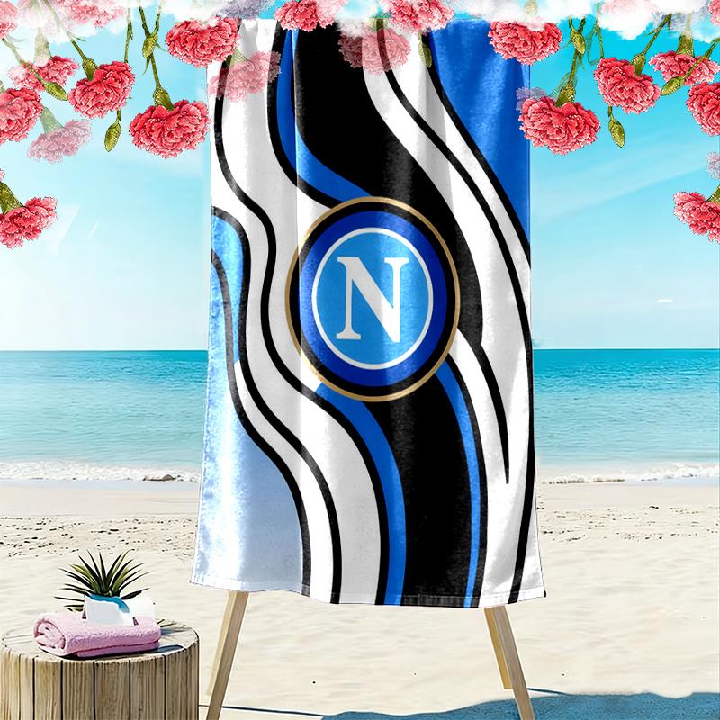 Asciugamano da Spiaggia Stampa Napoli FC, Asciugamano Grande Morbido Asciugatura Rapida per Spiaggia Campeggio Nuoto