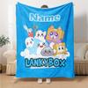 Custom Name LankyBox Theme Printed Blanket - Perfect for Couch, Bed, Travel & Outdoor Use | Machine Washable, Cozy & Durable.