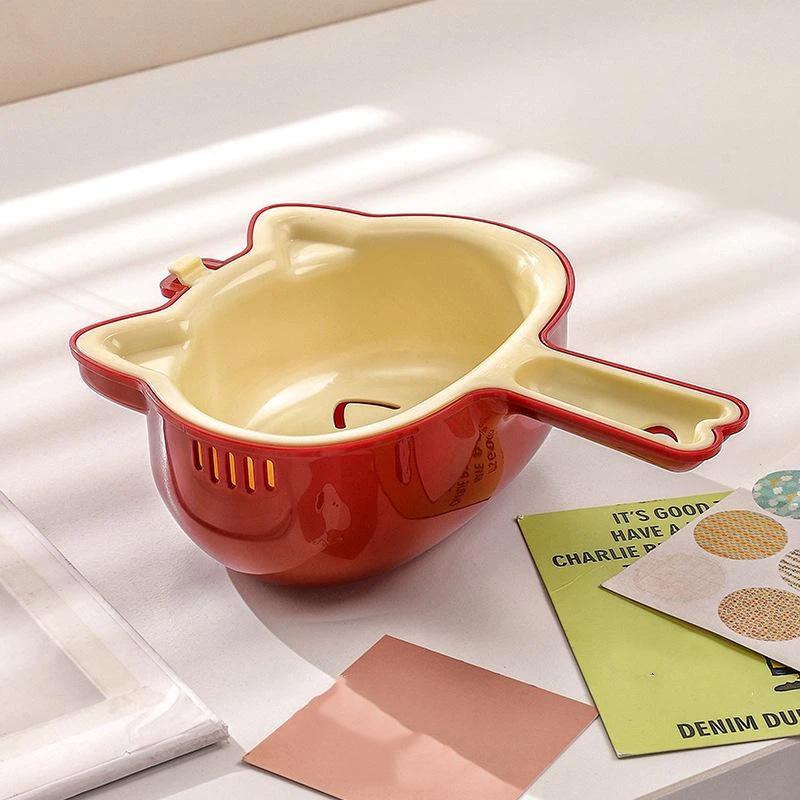 2-IN-1 Eco-Friendly Vegetable Fruit Cleaning Drain Basket Reusable Kitchen Strainer for Sustainable Home Living