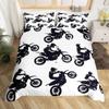 Motocross Down Duvet Cover Queen King Size Racing Bedding Set Motocross Rider Quilt Cover For Boys Teens Motorcycle Set 3 Pcs