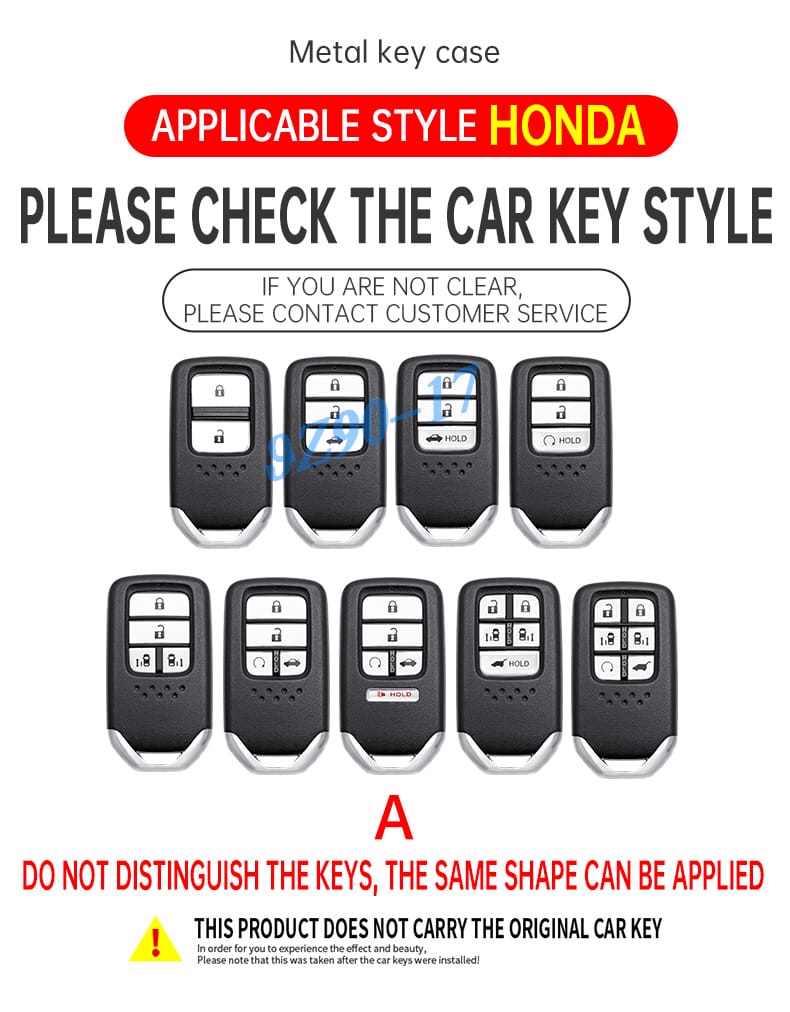 Metall Kohlefaser Auto Schlüsselanhänger Hülle Abdeckung Schlüsselring Für Honda Civic Crv Hrv Accord Ridgeline Insight Clarity Odyssey Pilot